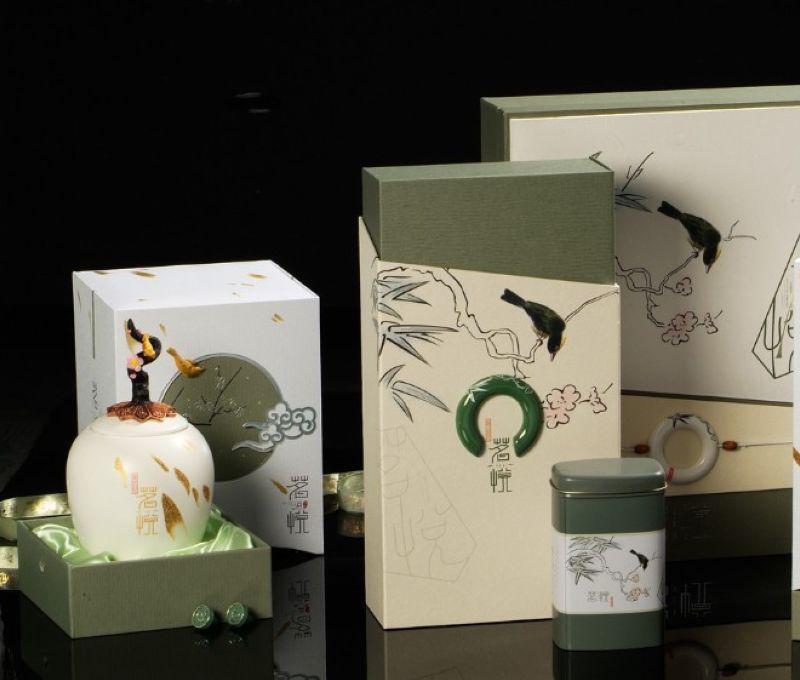小号茗悦春茶新款茶叶礼盒包装通用茶叶礼盒纸质茶叶盒瓷罐装批发